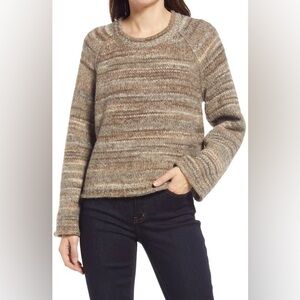 Madewell Heathered Tan Crew Neck Sweater